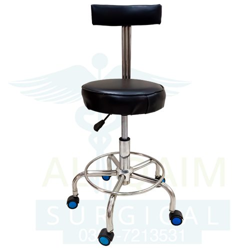 Hydraulic Stool Chair ss With Back rest